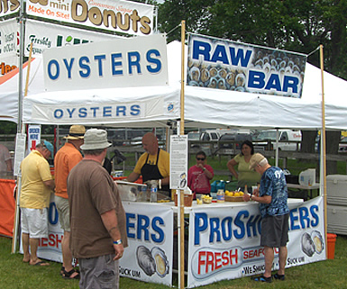 ProShuckers booth at recent festival